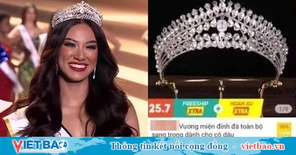 Vương miện Á hậu 2 của Kim Duyên giống hàng 200K trên chợ mạng